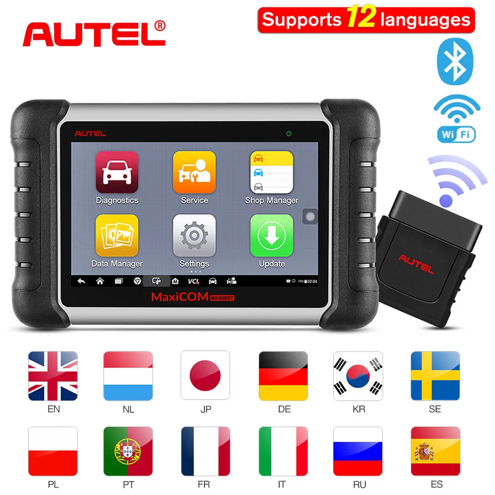 Autel MaxiCOM MK808BT OBD 2 диагностический инструмент со всеми диагностическими системами