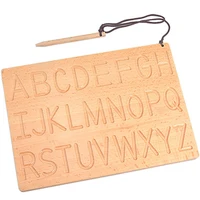 Montessori English Aphabet Uppercase & Lowercase Letters Board Digitals Number 0-9 Writing Training Toys for Students Preschool 1