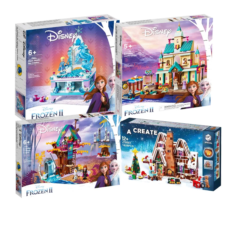 

Girl Set Brick Elsa's Jewellery Box Compatible Legoinglys Frozeningl 2 Friends 41168 41167 41164 Building Blocks Toys for Kids