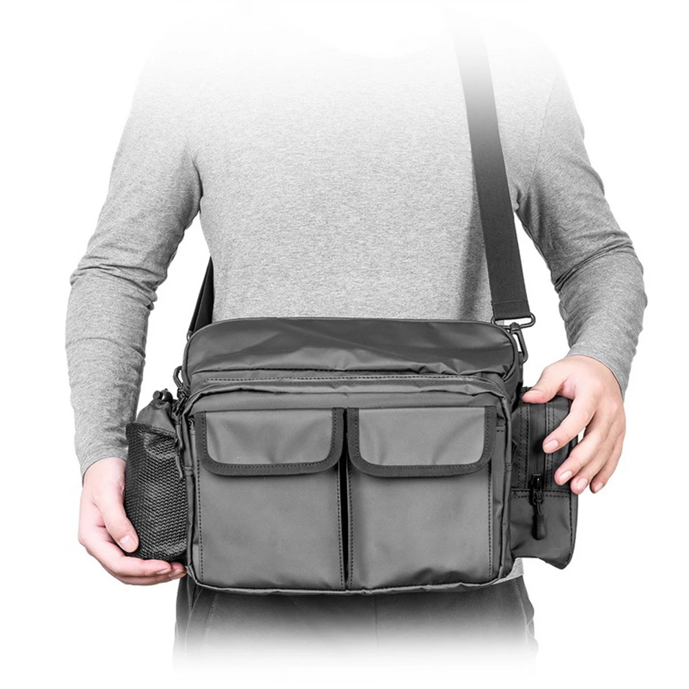 

Fishing Reel Lure Portable Storage Bag Canvas Multifunctional Fishing Tackle Bags Waterproof Carp Fly Fishing Bag