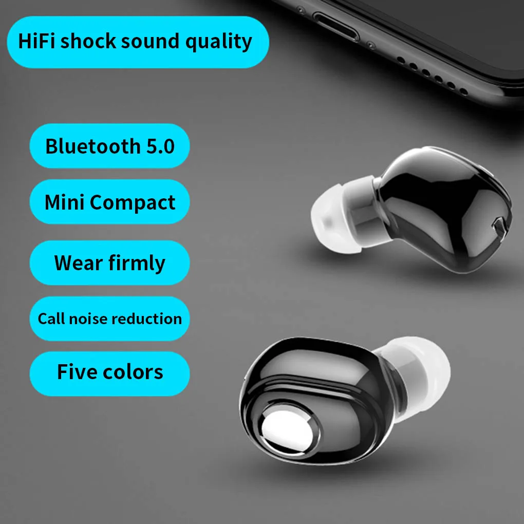 Беспроводные Bluetooth 5 0 наушники для телефона свободные руки в ухо Мини спортивная