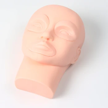 

Tattoo accessories microblading rubber practice skin mannequin head model eyebrow tattoo model head with remove eyes