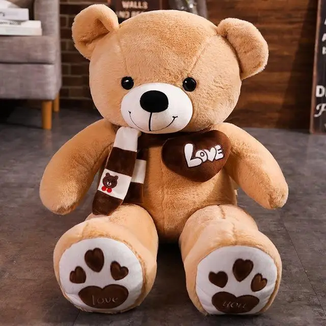 thumbnail image 1 of Huggable High Quality 4 Colors Teddy Bear With Scarf Stuffed Animals Bear Plush Toys Doll Pillow Kids Lovers Birthday Baby Gift, 1 of 5