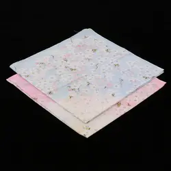 Mouchoirs Vintage en coton imprimé fleurs, rose bleu, pour femmes 