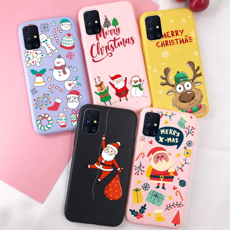 Рождественский чехол для Samsung Galaxy M21 M30S M31 M31S M11 A11 силиконовый мягкий M 21 31S с оленем