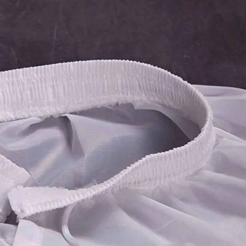 Жесткое Сетчатое кружевное свадебное платье для невесты Детская короткая белая сетчатая Нижняя юбка с эластичным поясом на шнурке без обруча из тюля Sk