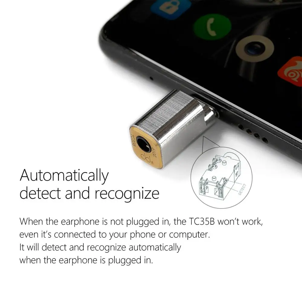 DD TC35B USB type C to Jack 3 5 Cable Adapter For Android mobile phone Huawei Xiaomi SAMSUNG etc USB C adapter for headphones