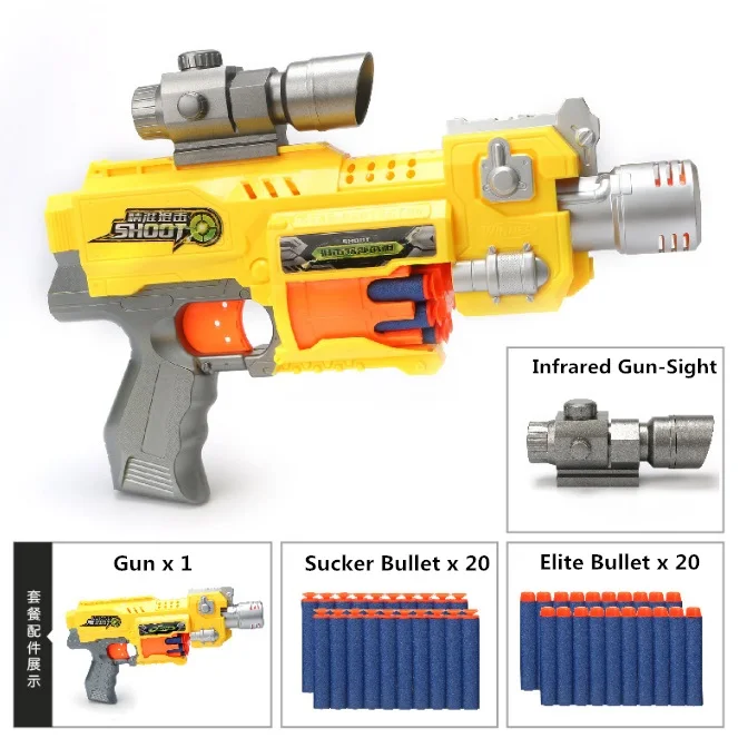 M4 Электрический взрыв мягкий пуля пистолет костюм для Nerf пули игрушка винтовка пистолет Дартс бластер детский лучший подарок игрушечный пистолет - Цвет: Фиолетовый