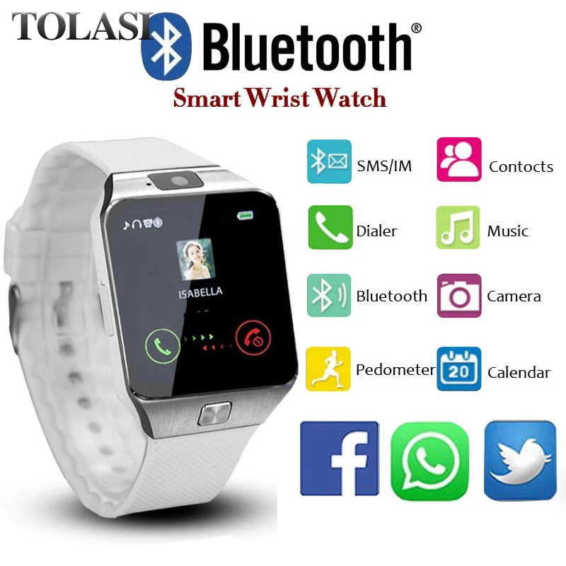 

2020 New Design Electronic Intelligent Sport Gold Smart Wristwatch DZ09 Pedometer For Women Men Unisex Clock Smart watch men