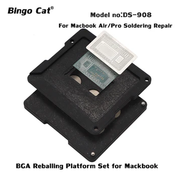 

DS-908 BGA Reballing Stencil Soldering Tool Kit for Macbook Air/Pro All BGA Chips For Macbook 2010-2018 Tin Planting Platform