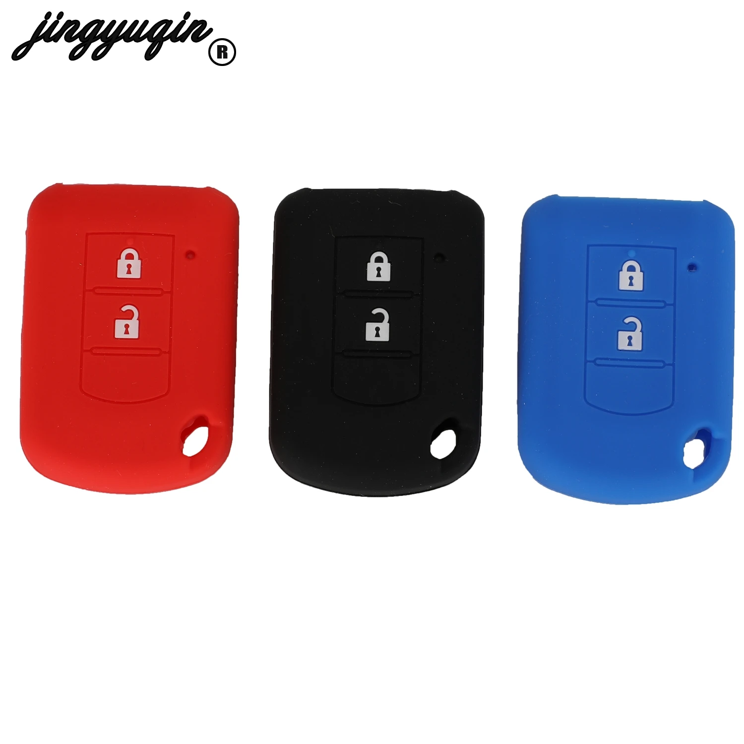 Jingyuqin Silicone Rubber Key Case Cover Shell Set Skin For Mitsubishi Asx Outlander Lancer Ex