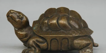

zmrui 6" Chinese Folk Feng Shui Bronze Longevity Tortoise Turtle Statue Sculpture