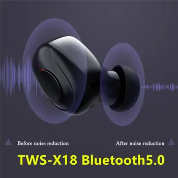 

Bluetooth Headset TWS-X18 5.0 Dual Headsets Wireless Earphone Handfree True Wireless Stereo Earbuds For Iphone Phone