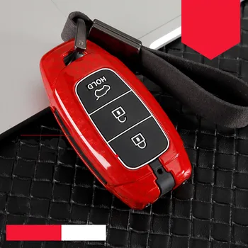 

Hot sale Zinc alloy+silica gel Car Key Case Cover For Hyundai Santa FeTM 2019 I30 I35 2018 Solaris Azera Elantra Grandeur Accent