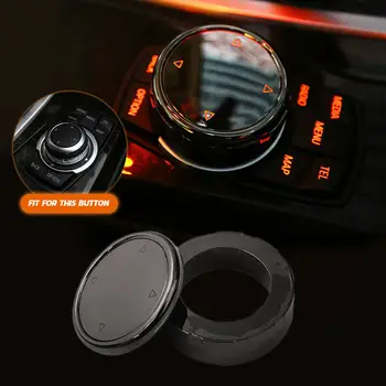 

ABS Ceramic Multimedia Control Knob Trim Cover Replacement For BMW 1 3 5 iDrive