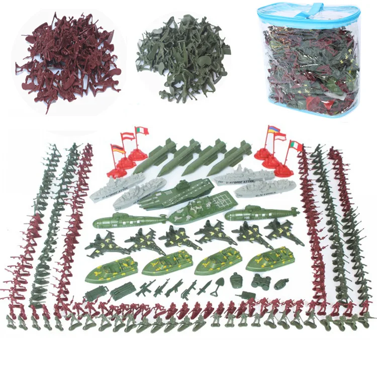 

4cm Soldiers 337-Piece Navy Set Military Sand Table Scene Model Plastic Toy Cross Border Taobao a Generation of Fat
