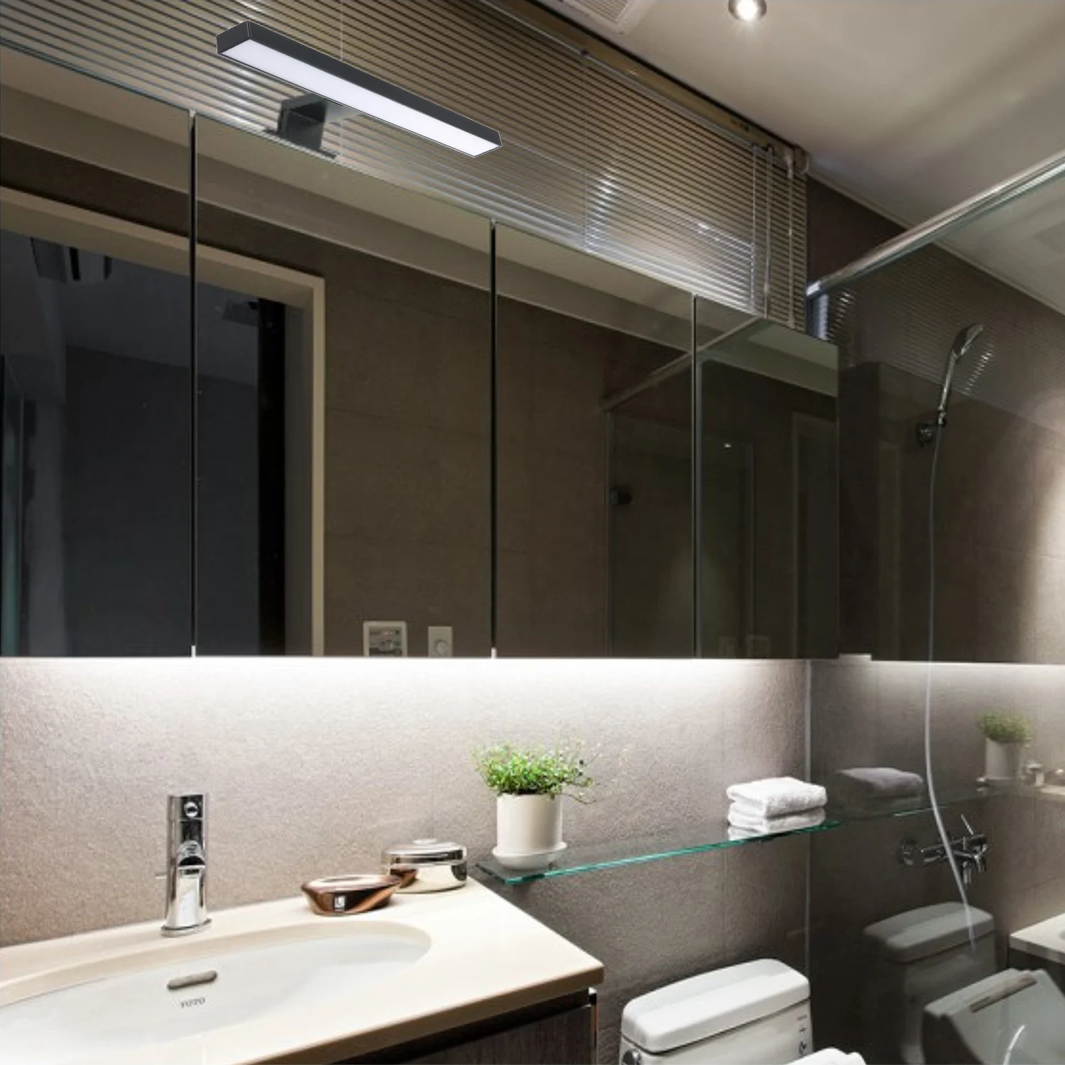 LED Wall Light Waterproof IP44 Indoor Bathroom Wall-mount Light Cabinet Bedroom Mirror Light Modern Wall Lamp 30cm 60cm