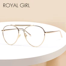 Королевская девушка оверсайз металлические круглые оправы для очков женские прозрачные линзы очки ретро оптические оправы ss407