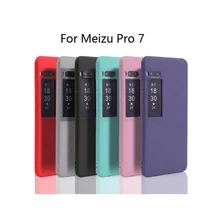 Para meizu pro 7 silicone tpu capa para meizu pro7 pro 7 ctystal claro e fosco cores sólidas caso macio