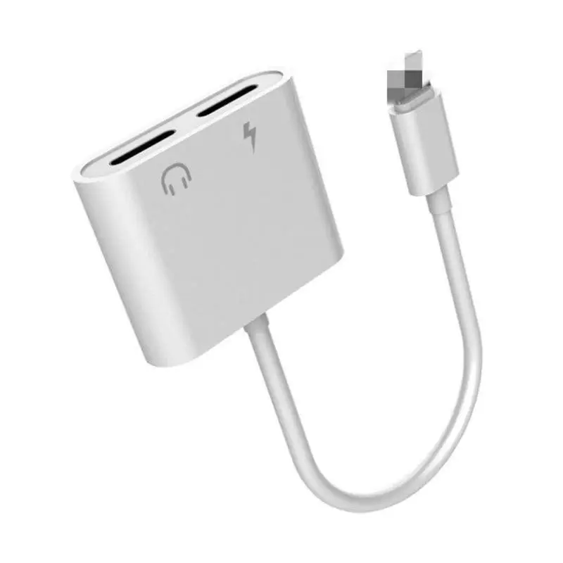 

For IPhone Adapter 2 In 1 For Apple IPhone XS MAX XR X 7 8 Plus IOS 12 3.5mm Jack Earphone Adapter Aux Cable Splitter