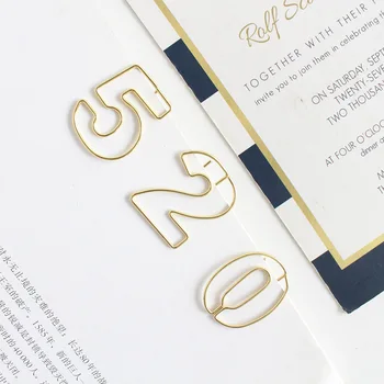 

8/10PCS Creative rose gold paper clip lovely bookmark hand account small clip paper clip office stationery