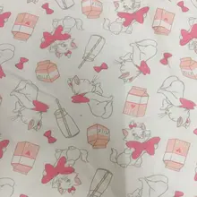 50*170 см кошка Мэри, мягкая эластичная трикотажная Лайкра, Хлопок, ткань для шитья, сделай сам, Лоскутная футболка для маленьких девочек