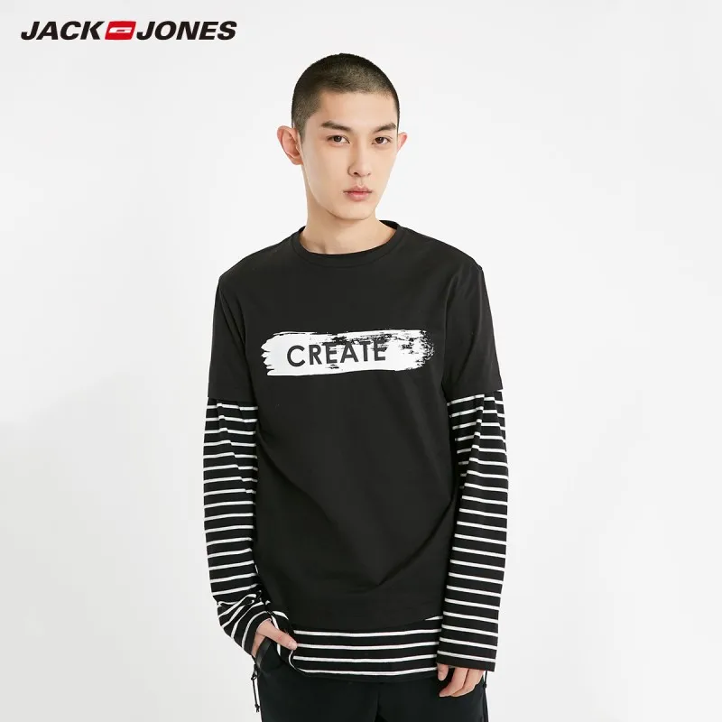 Мужская футболка с короткими рукавами JackJones 3D принт буквенным принтом одежда