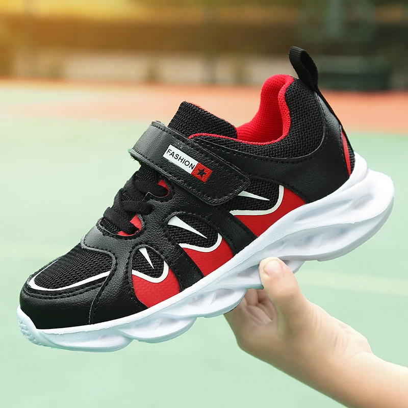 

Spring Boy Children Flat Shoes Black Blue Cute Kids Running Shoes Outdoor Big Boy Children Fashion Shoes Designer Kids Sneakers