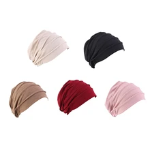 Мусульманские женские тюрбаны, шляпа от рака, плиссированные головные уборы, аксессуары для выпадения волос