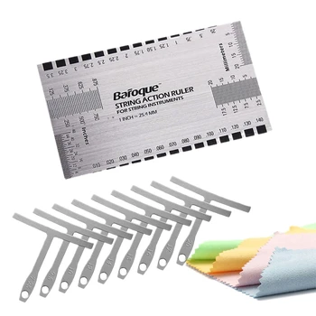 

SEWS-Baroque 9x Understring Radius Gauge Luthier Tools,String Action Ruler Gauge Measuring Tool for Guitar and Bass