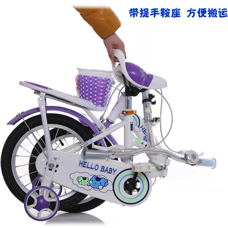 Clearance Multifunctional children folding bicycle 12 inch baby bicycle bicycle stroller 2