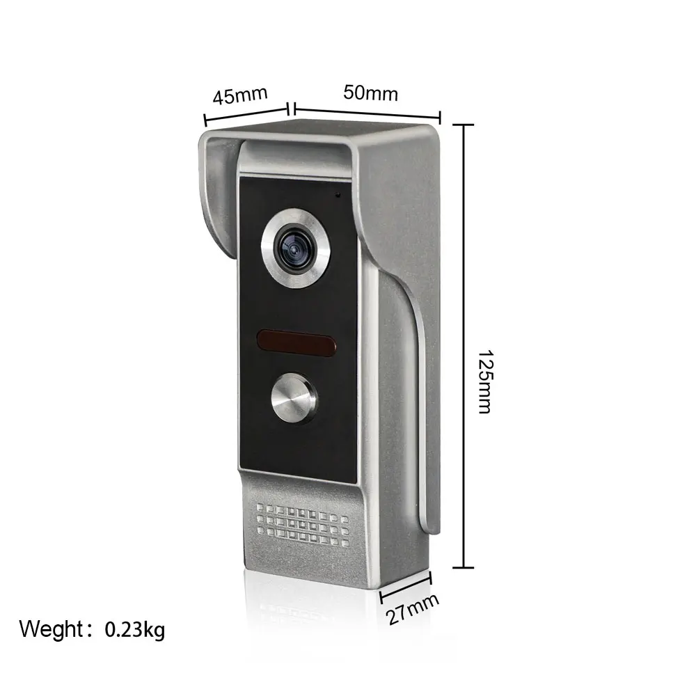 7 inch Wired Video Door Phone Visual Video Intercom Speakerphone Intercom System With Waterproof Outdoor IR Camera wifi video door phone Door Intercom Systems