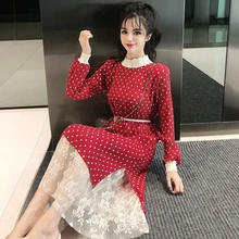 Ploka/кружевные Детские платья в горошек в стиле пэчворк; Vestidos; длинное платье для подростков; вечерние платья для девочек; одежда для свадьбы