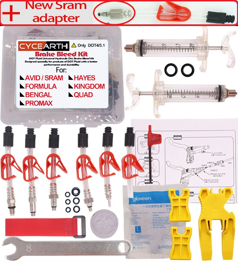 AVID Sram велосипед точка масло дисковый тормоз Bleed Kit инструмент для DODE JUICY Edge HOPE BNGAL HAYES J3 J5 J7 формула - Цвет: Set A-pro