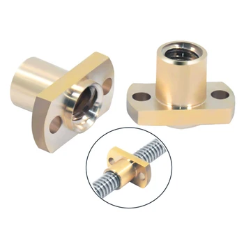 

T8 Leadscrew Nut Pitch 2mm Lead 2mm / 8mm Brass T8 8mm Flange Screw Nut For CNC Parts 3D Printer Accessories