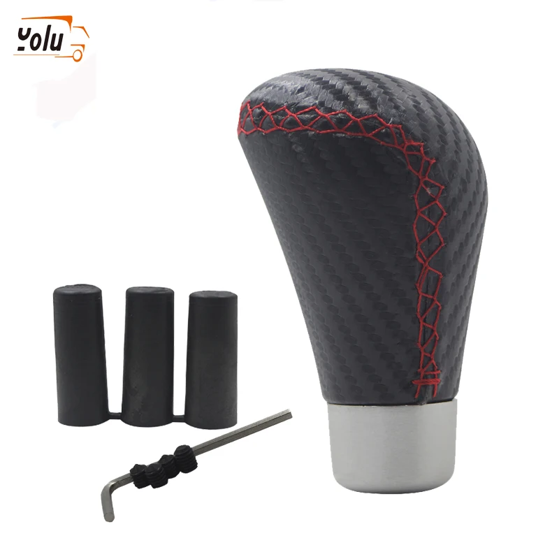 

YOLU Universal Car Gear Shift Knob Manual Transmission Auto Shift Knob Stitched Cover Shifter Lever for Honda Toyota Nissan