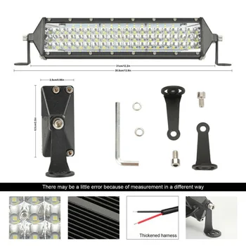 

400W 88-LED Work Light Bar Off-Road ATV Fog Lamps 4 Row 12V White Water Resistant 12 Inches 1Pc Work Lights