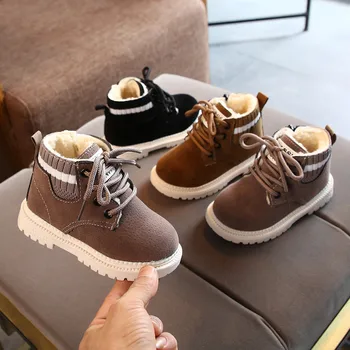 

Toddler Infant Autumn Kids Baby Girls Boys Warm Boots Lace Up Casual Shoes Short Ankle Booties kids shoes Sapato bota infantil