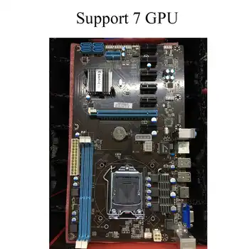 

7 GPU Mining Motherboard Graphics Cards Slot 6 PCI-E PCI Express Extention Riser LGA 1150 Support DDR3 With SATA Cable For Miner