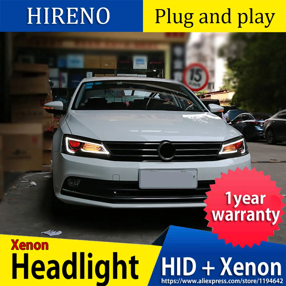 Автомобильный стильный головной светильник s для VW Jetta 2011 2017 светодиодный Jett
