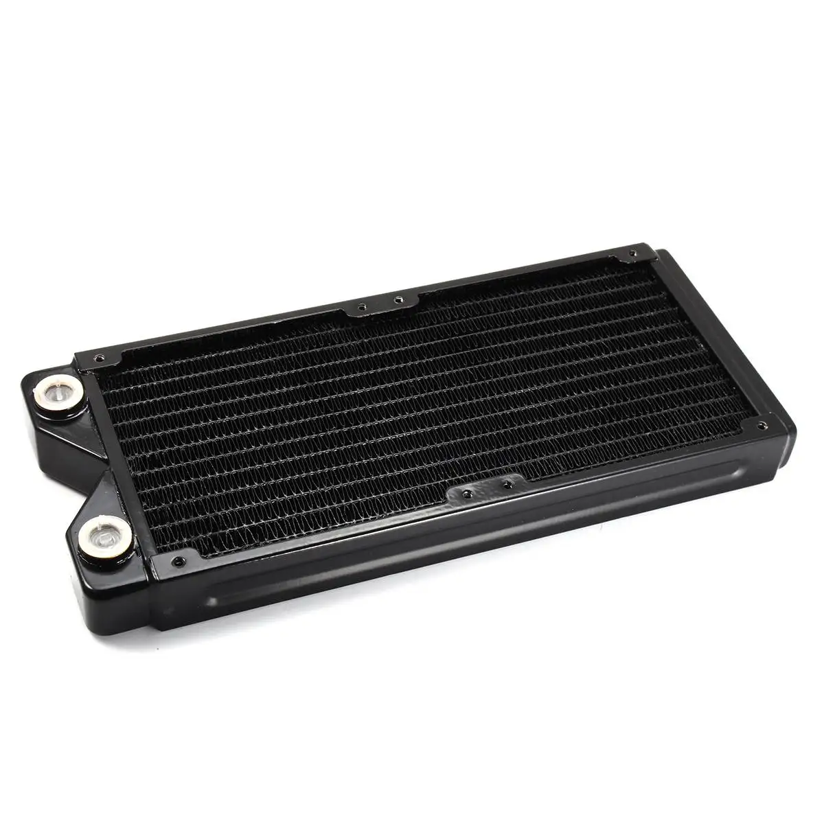 

G1/4 240mm 12 Pipes Copper Water Cooling Radiator Computer CPU Heatsink Radiator Fan Cooling Computer Component Black