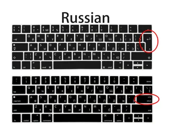 

Russian for Apple MacBook Pro with Touch Bar 13" 15" A1706 A1707 A1989 A1990 A2159 2017 2018 2019 Silicone Keyboard Cover Skin