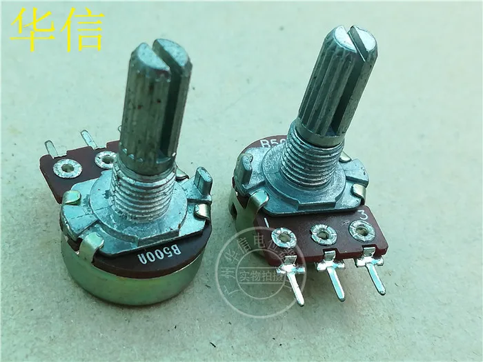 

10pcs 148 type single joint potentiometer / B500 Europe B25K B300K handle 15MM potentiometer