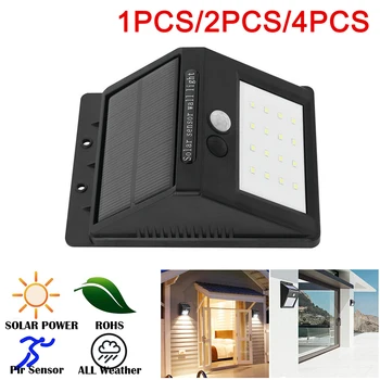 

1/2/4 pcs Outdoor Solar Light Solar Motion Sensor Light Wireless Security Light Waterproof Solar Power Supply