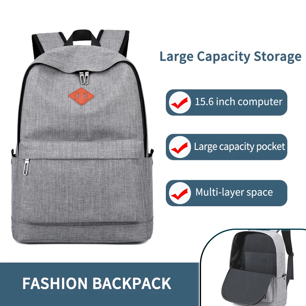 Противоугонная сумка, мужской рюкзак для ноутбука, рюкзак для путешествий, Женский вместительный бизнес рюкзак с зарядкой через USB для колледжа, студентов, школы, сумки через плечо