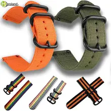 22 20 мм яркие часы с нейлоновым браслетом ремешок для samsung Galaxy 42/46 мм/gear s3 s2/Для huawei Watch GT 46 мм/Amazfit GTR 47 мм браслет