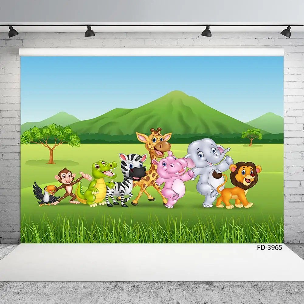 jungle-safari-hayvanlar-prairie-do-um-g-n-partisi-banner-foto-raf-arka