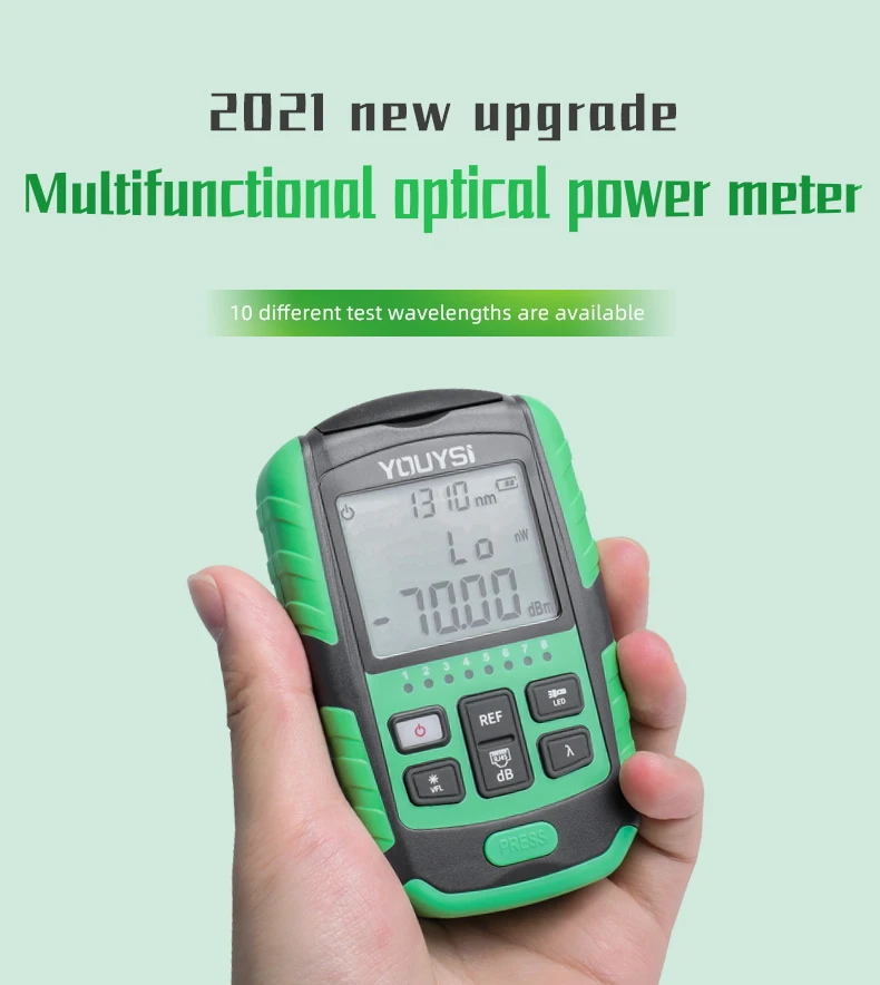 Optical Fiber Power Meter 2021 NEW 4 in1 5G 10 Wavelength Visual Fault Locator Network Cable Test Optical Fiber Tester OPM VFL fiber optic equipments