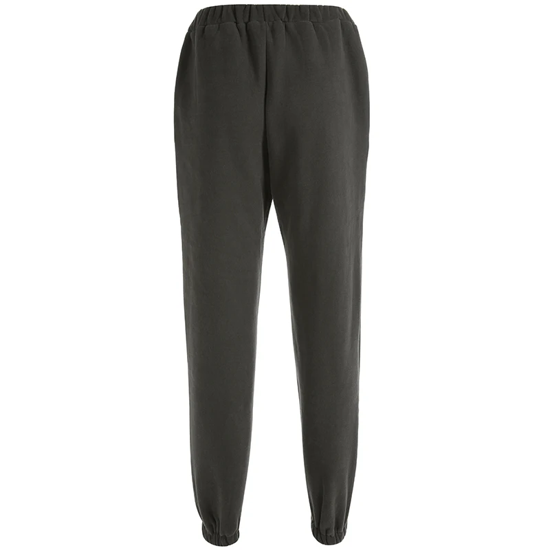 Weekeep Autumn Winter Cashmere High Waist Warm Thick Pants Women Solid Elastic Waist Casual Pencil Trousers Women Sweatpants