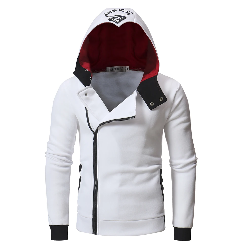  2019 Assassins Creed Mens Sweatshirts Patchwork Casual Hooded Sweatshirt Men Cardigan Stranger Thin